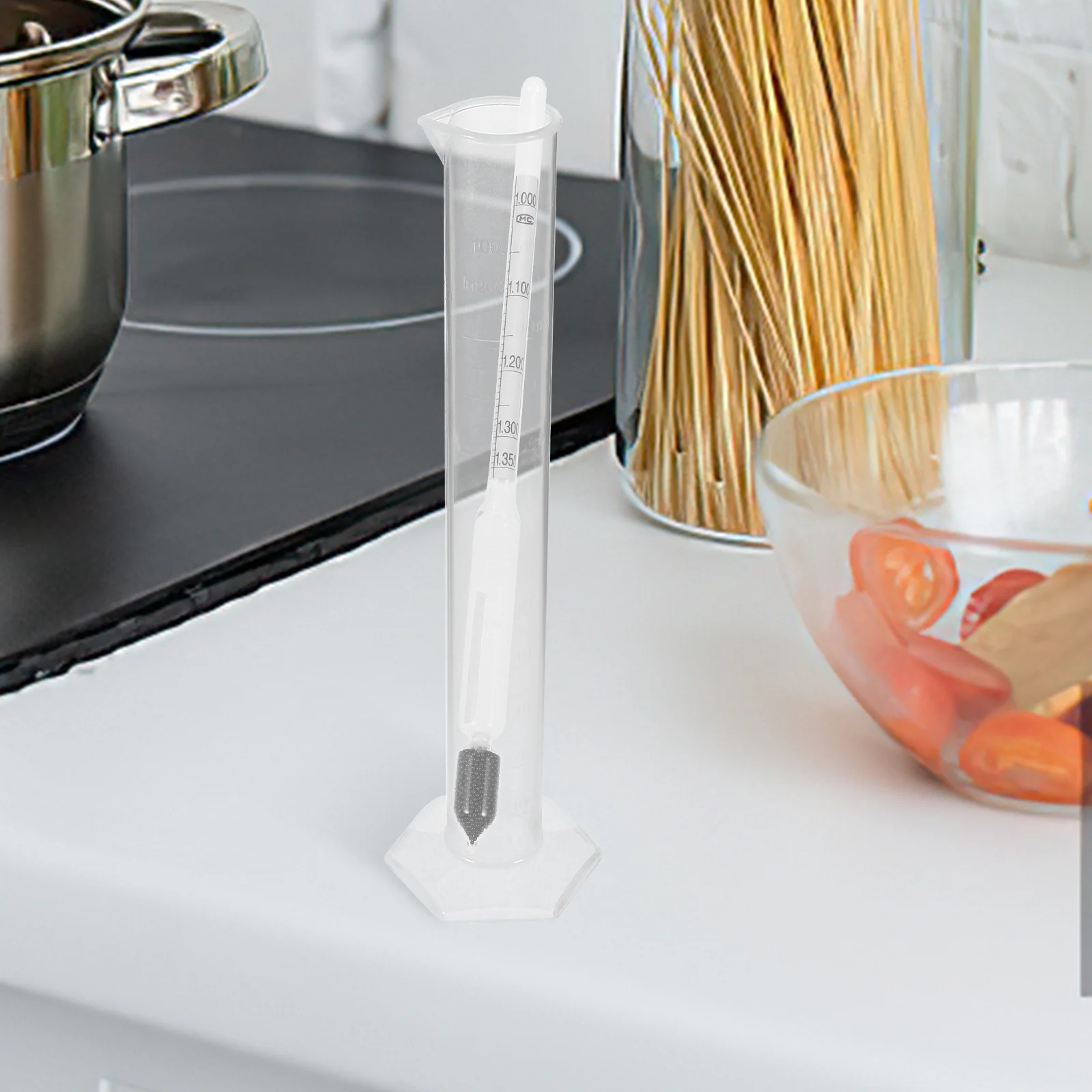 1Set Hydrometer Precise Evaluation Tool Graduated Measuring Cylinder for Various Foods Cylinder Ml Measuring Cup for Liquid