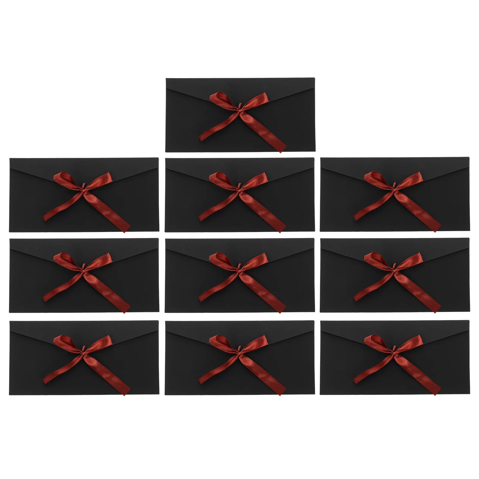 

10 шт., пригласительный конверт, крафт-бумага, бантик, поздравительные открытки, подарочные конверты, цветная лента, практичная упаковка для писем, текстурированная