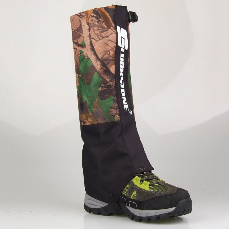 Oxford Cloth 210T Polyester Taffeta Lining Outdoor Mountaineering Waterproof Wear-resistant Camouflage Snake Gaiters