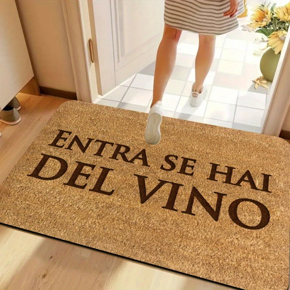 Welcome Cursive Letter Print Door Mat front entry hallway dining lounge bedroom foyer kitchen indoor home decor floor rug