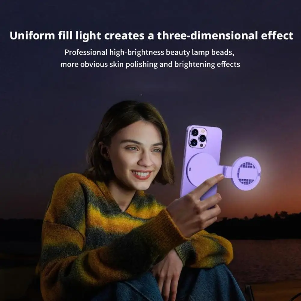 The New Mobile Phone Selfie Mirror Fill Light Selfie Be Front With Control Bluetooth And Artifact Adjusted Back Can Remote E5U0