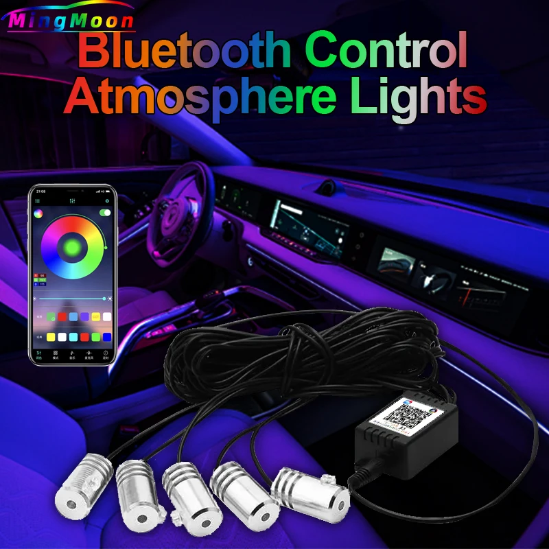 

Неоновая автомобильная лампа, внутреннее освещение, 315 дюймов, оптоволоконная RGB-лента, USB-приложение, декоративная лампа для создания атмосферы