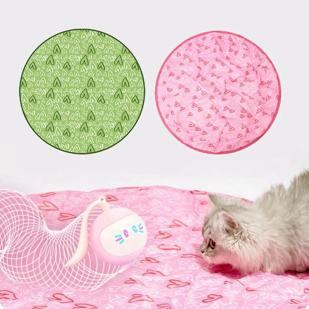 Automatic Funny Cat Toys Electric Motion Undercover Moving Bouncing Rolling Ball Interactive Toy For Indoor Cat Kitty Pet Toy