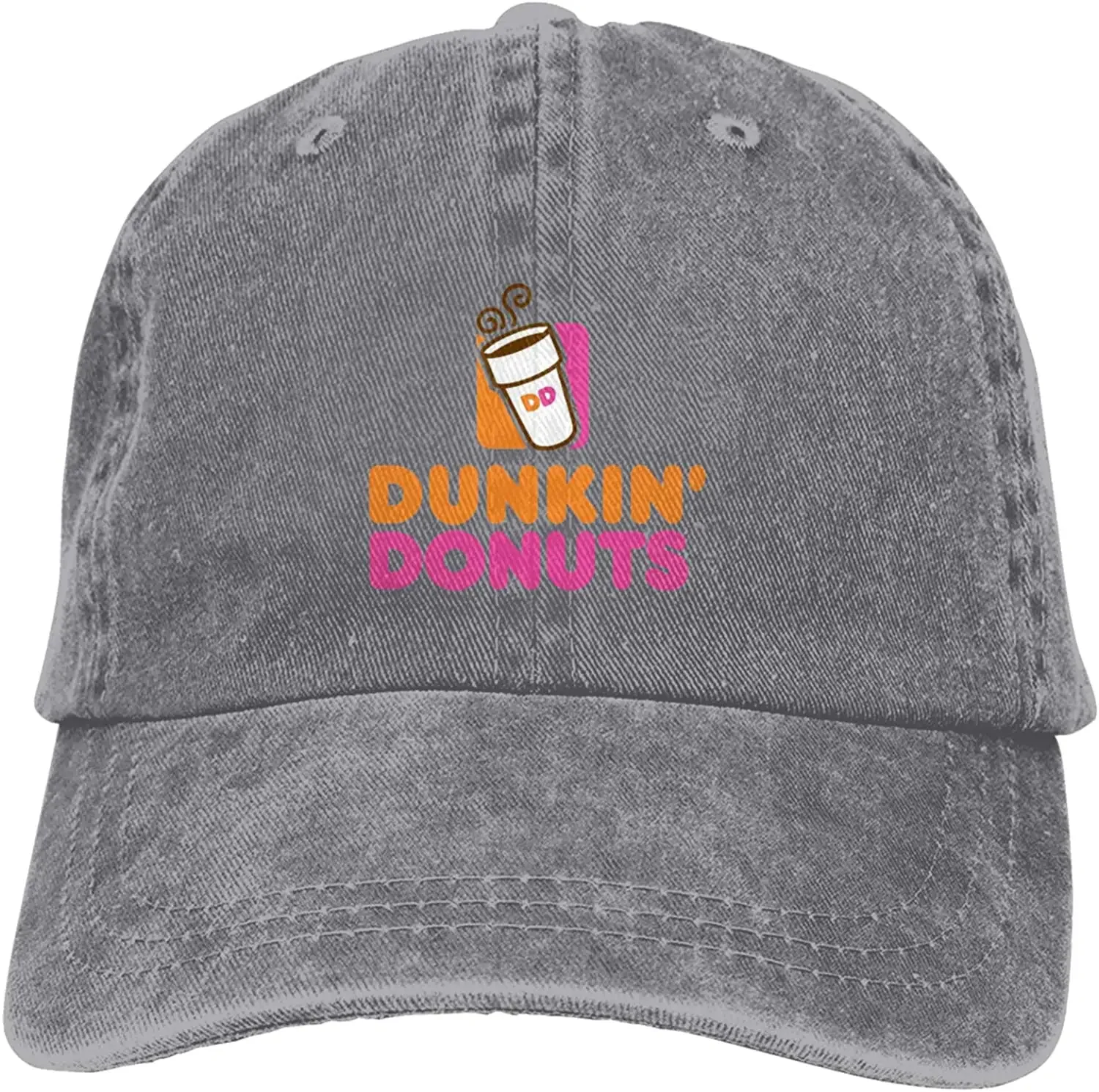 TRIOEPU Doughnut Dunkin Unisex Camping Vintage Jeans Baseball Cap Classic Cotton Dad Hat Adjustable Plain Cap