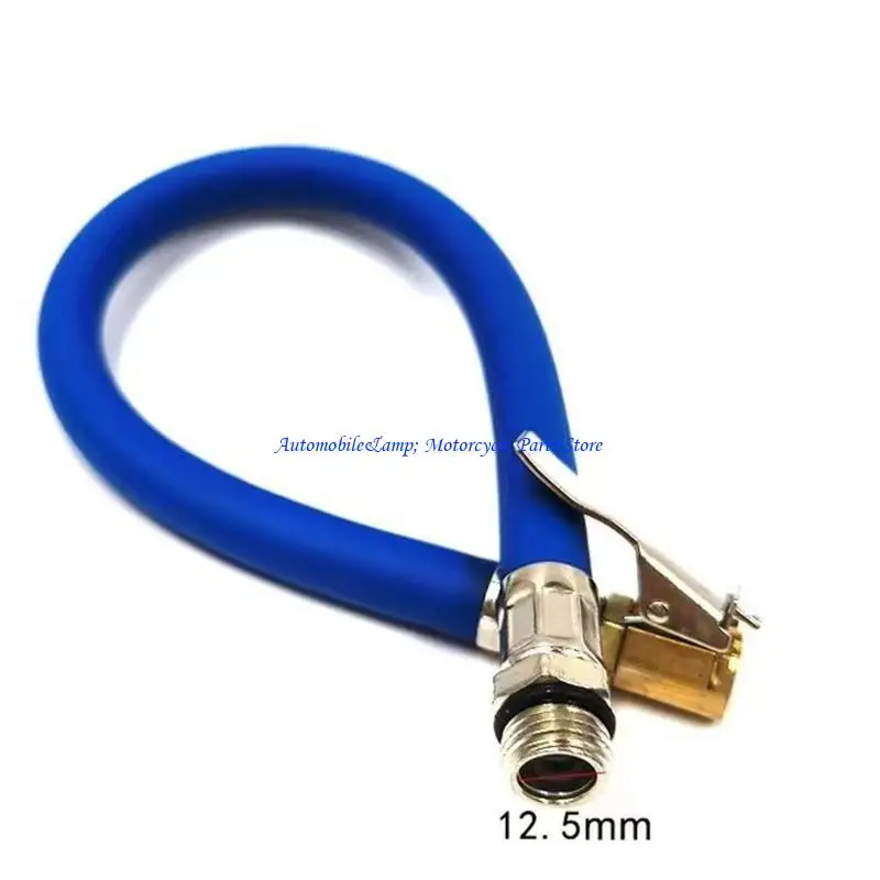 H7BD Heavy Duty 12.5mm Tire Inflator Extension Tube Tire Pressure Gauges Hose for Easy Installation & Reliable Performances