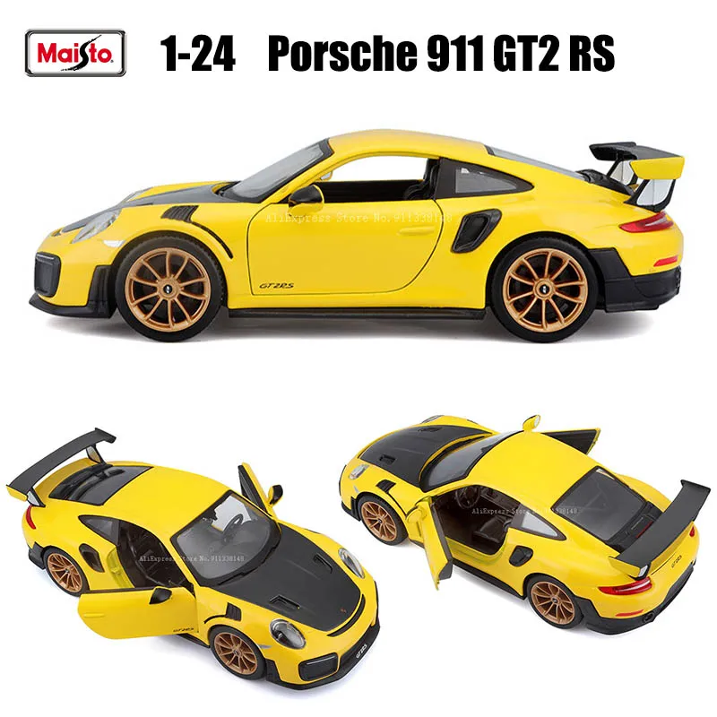 

Maisto 1:24 2018 Porsche 911 GT2 RS, литая модель автомобиля из сплава, высокоточная статическая коллекционная модель, подарок, игрушка, коллекционный предмет