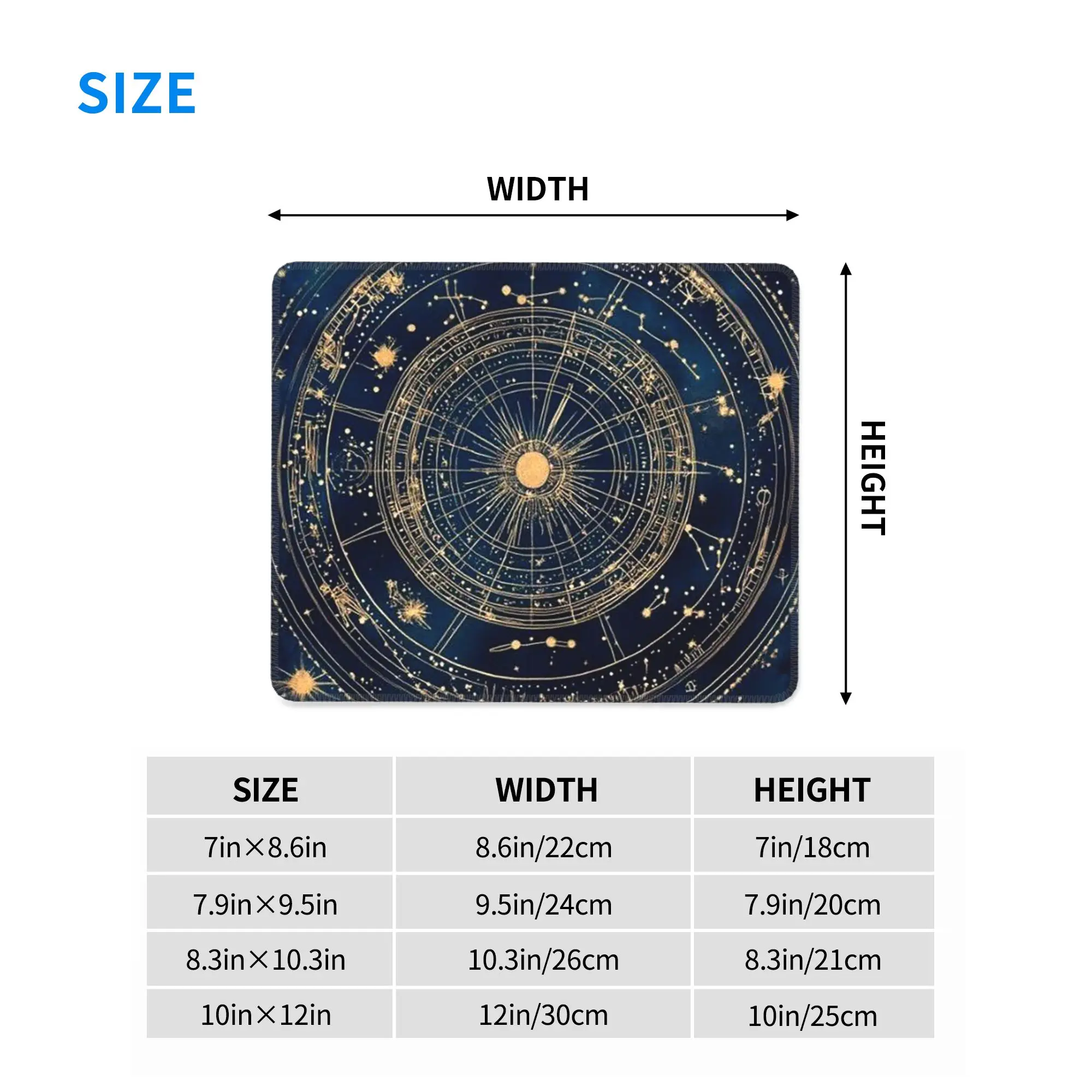 Starry Night Sky with Glowing Star and Constellation Mouse Pad Computer Keyboard Mouse Mat Gamer Laptop Desk Mat Table Mats
