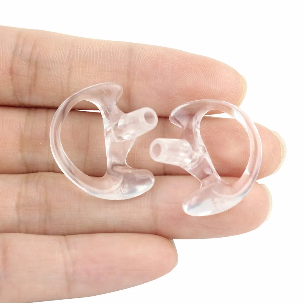 1 Pair Silicone Soft Ear Buds Optional 3 Sizes Earmold for Covert Acoustic Tube Walkie Talkie Two‑Way Radio Earpiece Headset