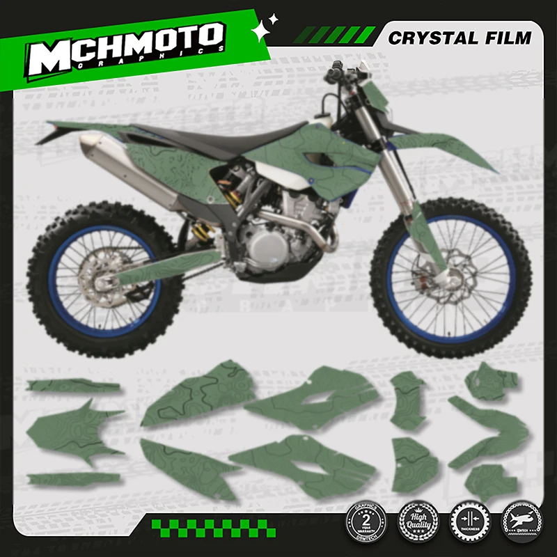 

MCHMFG Motorcycle Graphics Decals Sticker Kits for HUSABERG FE 2013 2014 TE Background Custom 13-14 010