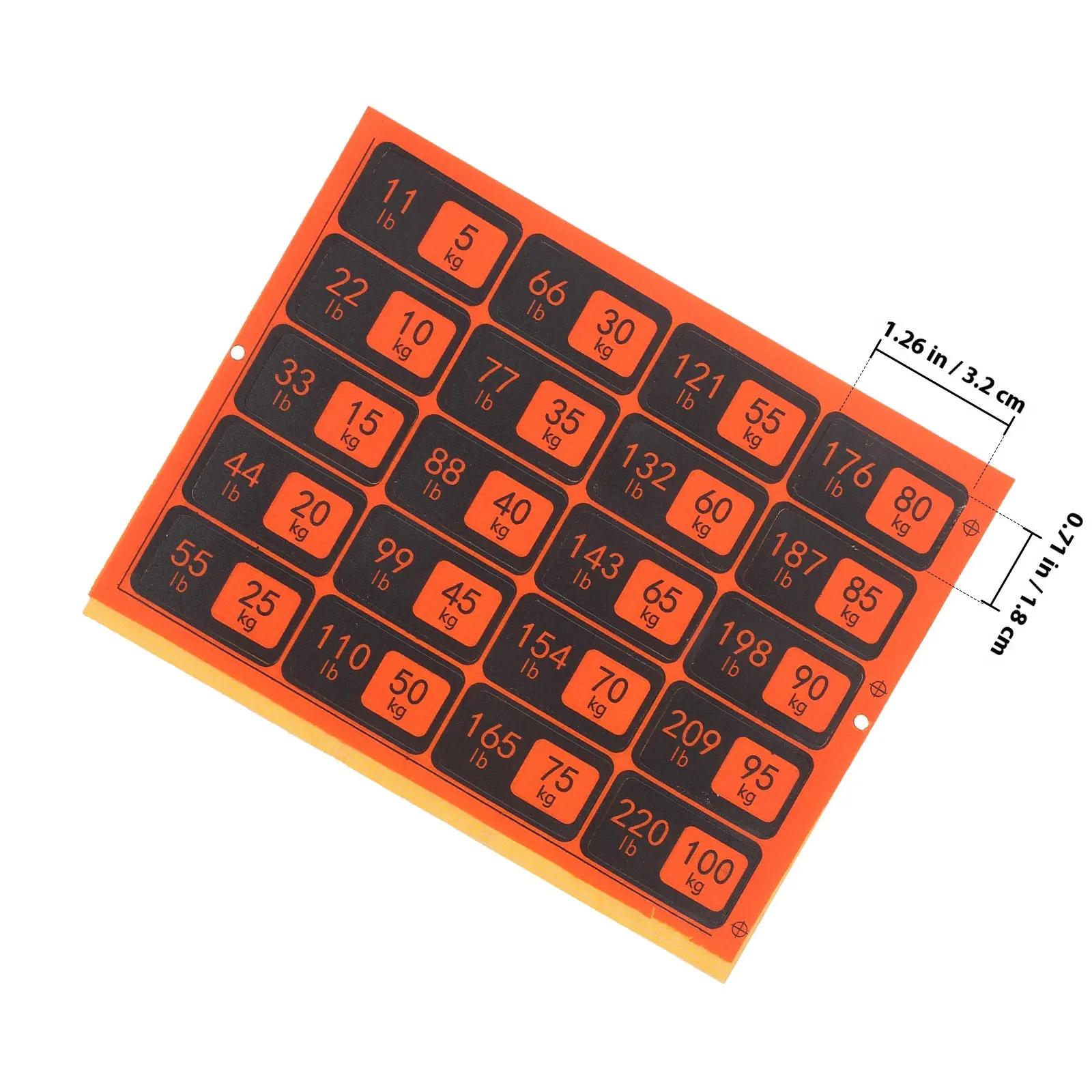 Self-adhesive Stickers Weight Labels Tags Equipment Indoor Fitness Weights