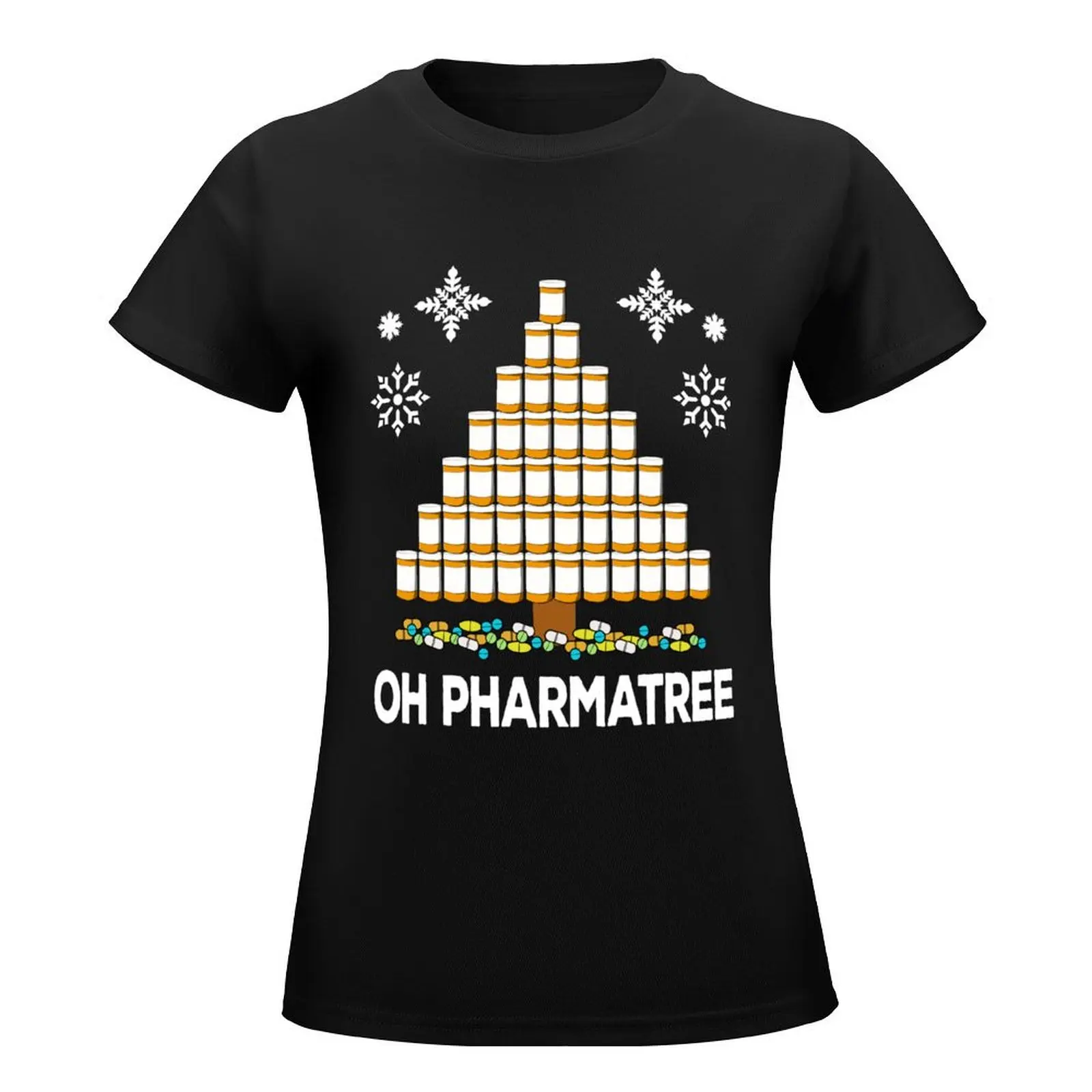 Pharmacy Christmas Tree Medication Pharmacist Gift Idea T-Shirt anime clothes Short sleeve tee tops Womens graphic t shirts