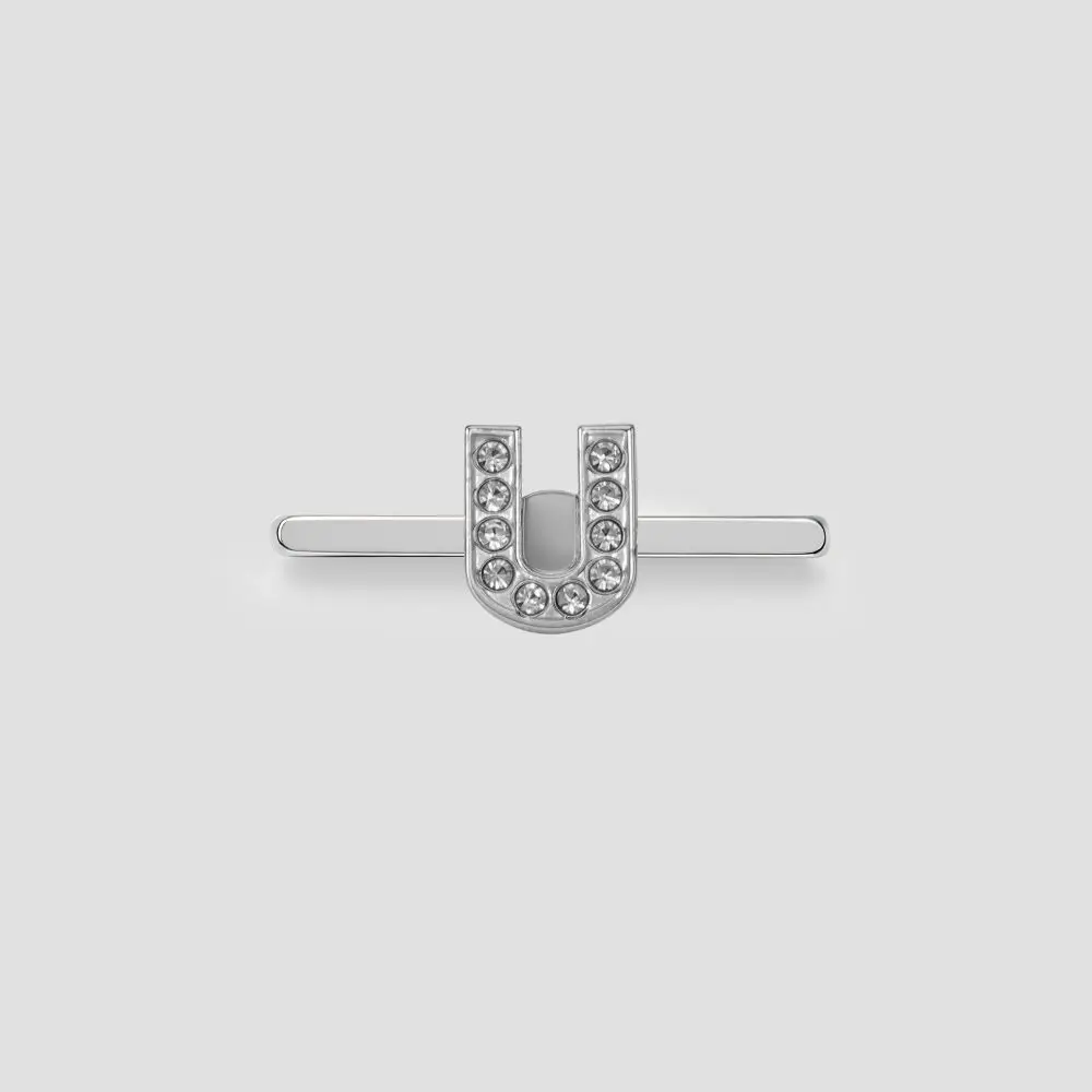 Strap Slide Charm Watch Strap Letter Charm Silver Rhinestone Watch Band Decorative Ring Sparkly for Whoop 5.0/5.0 MG/4.0