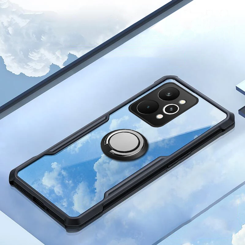 حافظة لهاتف Realme 15 Pro 5g مع حلقة مغناطيسية وسادة هوائية شفافة مقاومة للصدمات لهاتف Realme 15 Pro 5g الغطاء الخلفي