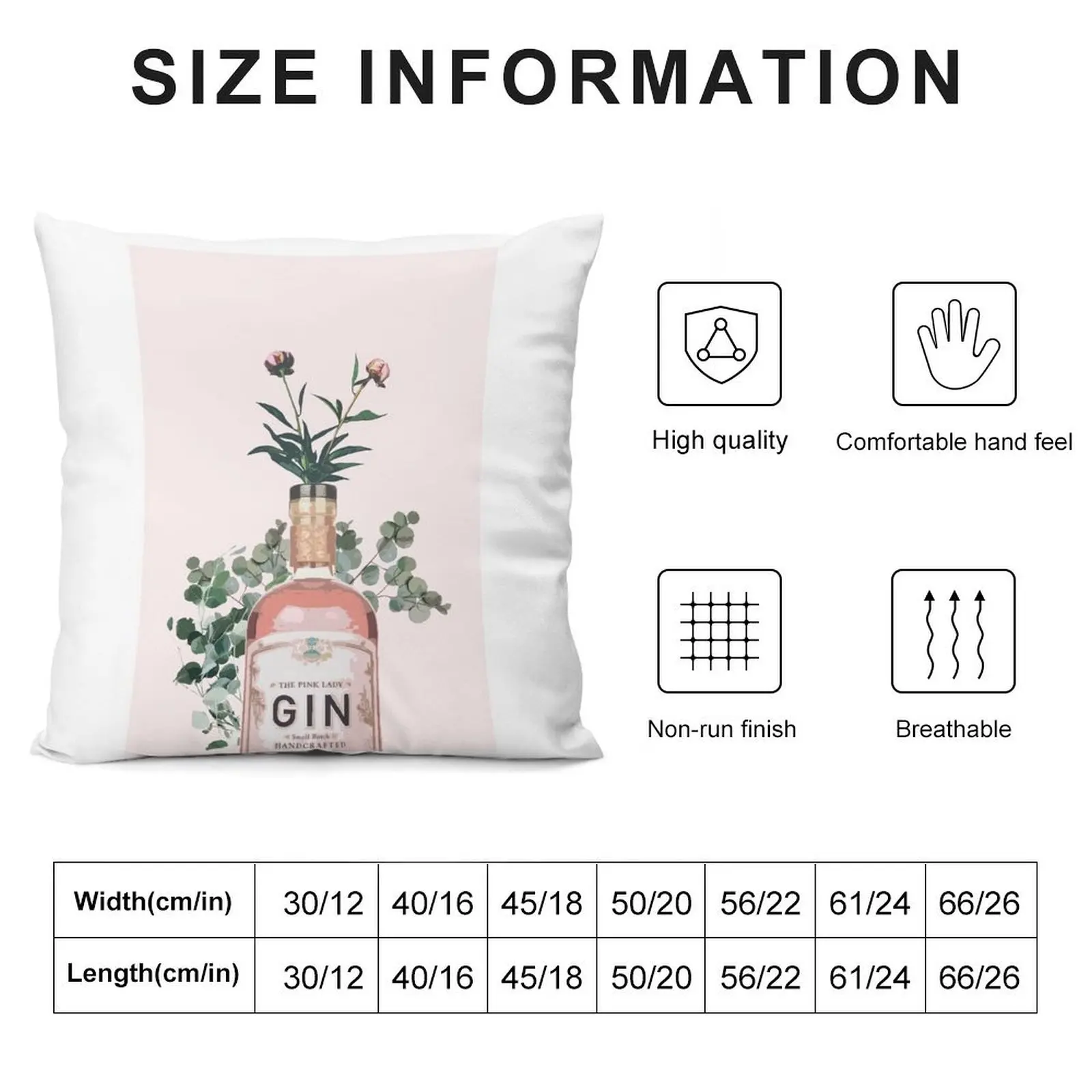 Pink Gin Artwork Throw Pillow Pillows Aesthetic Decorative Sofa Cushions pillow