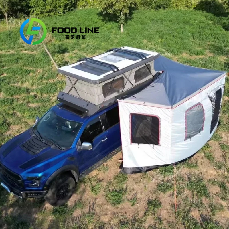 Pop Up Camper Pickup Compact Folding Design No Drilling Installation For Most Popular Pickup Models, Expedition Truck Camper