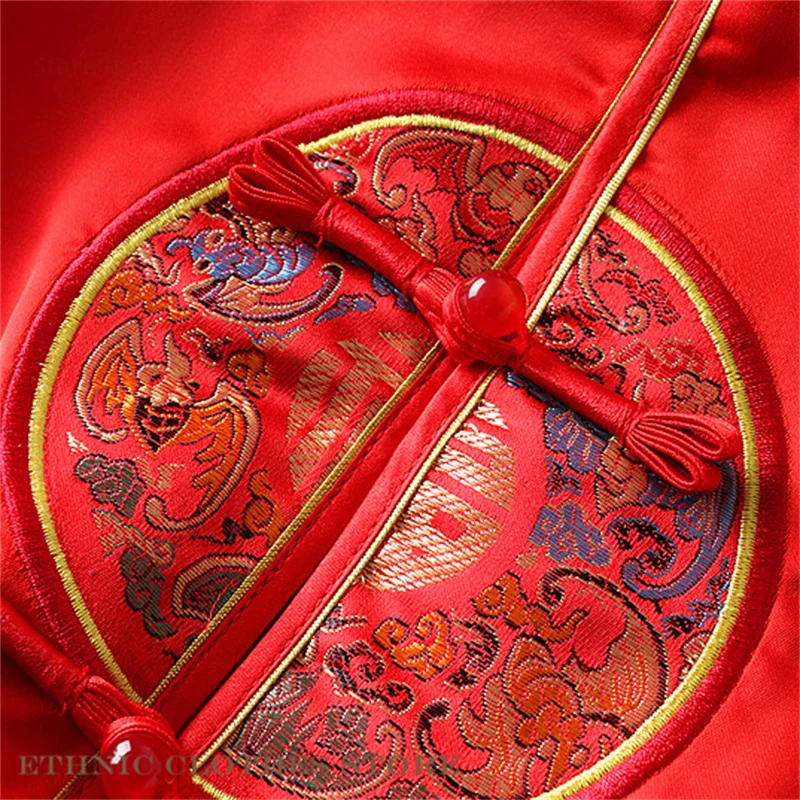 Baby Kids Tang Suit Hanfu One-Year-Old Costume Chinese Spring Festival New Year's Clothing Set Retro Brocade Oriental Clothing