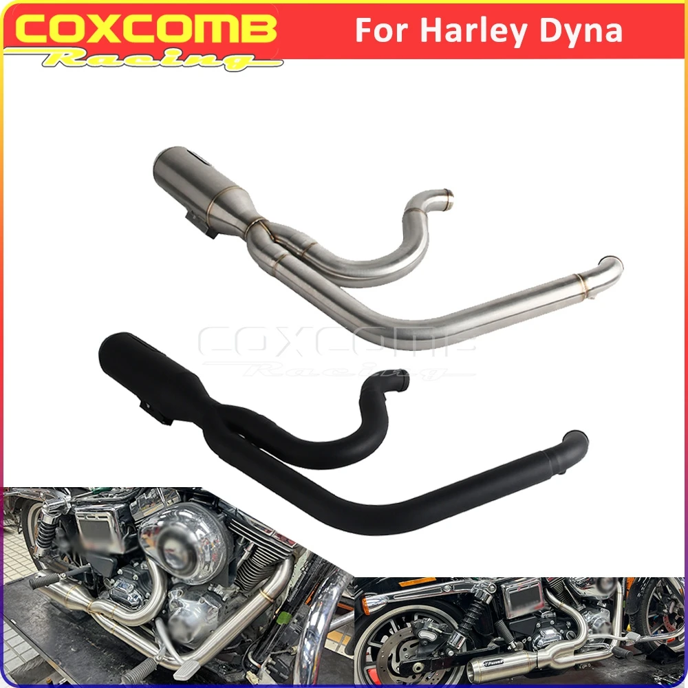 

51mm Front Link Motorcycle Exhaust System Escape Slip On Muffler For Harley Dyna FXDF Low Rider FXDL FXDB FXDC FXD FXDWG Pazoma