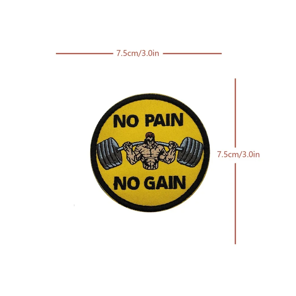 Parche táctico NO PAIN GAIN velcro para mochila MOLLE bordado - imagen 4