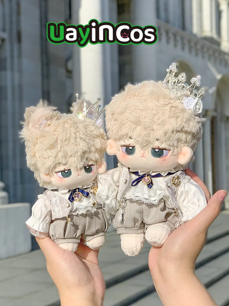 Palace General Prince Vintage Rose Crown White Shirt Suit 15cm 20cm 30cm 40cm Stuffed Plushies Doll Accessories Anime Toy Kids