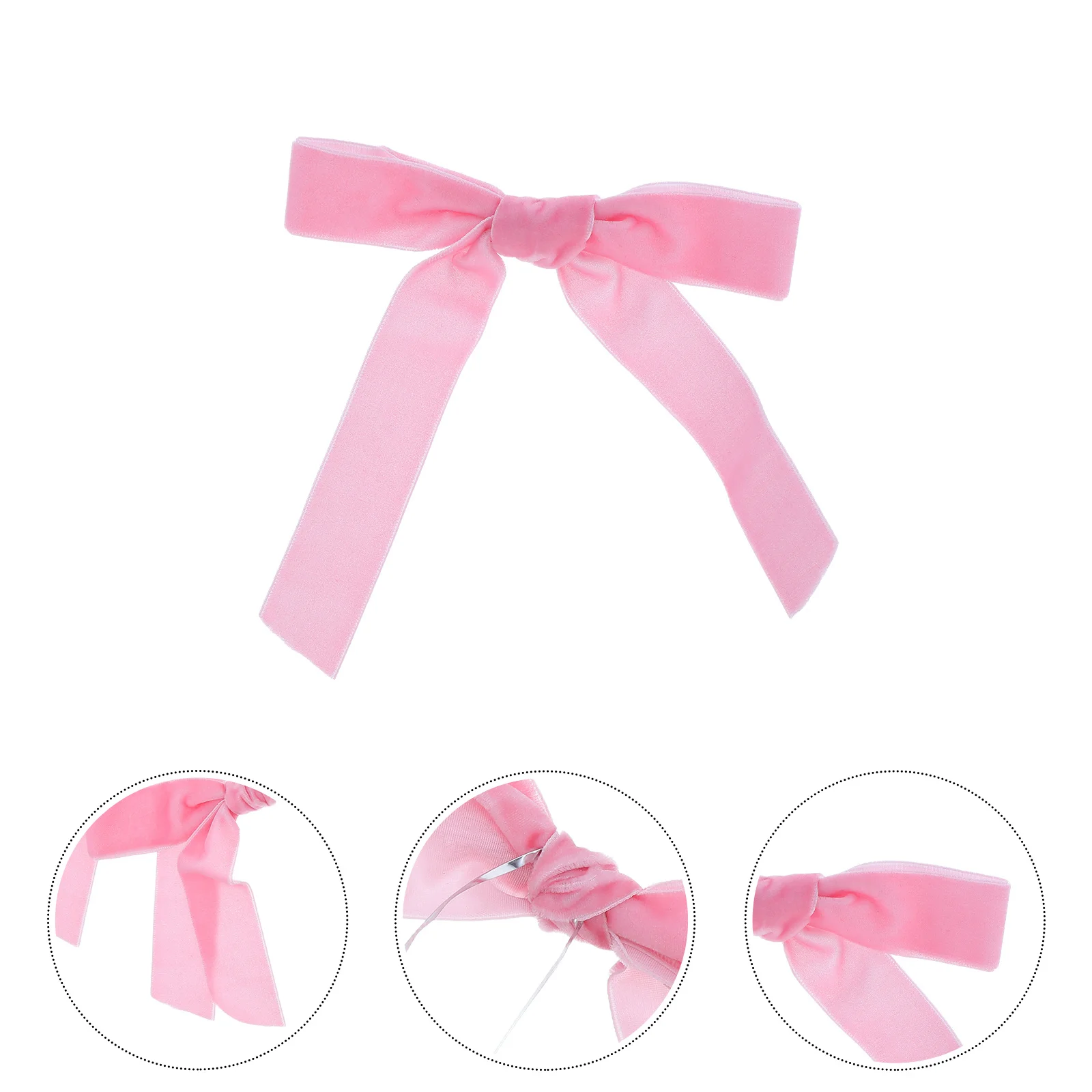 

12pcs Decorative Tags Pink Bow Drink Markers Reusable Fabric Bows For Glasses Christmas Wedding Party Holiday Indoor Decor