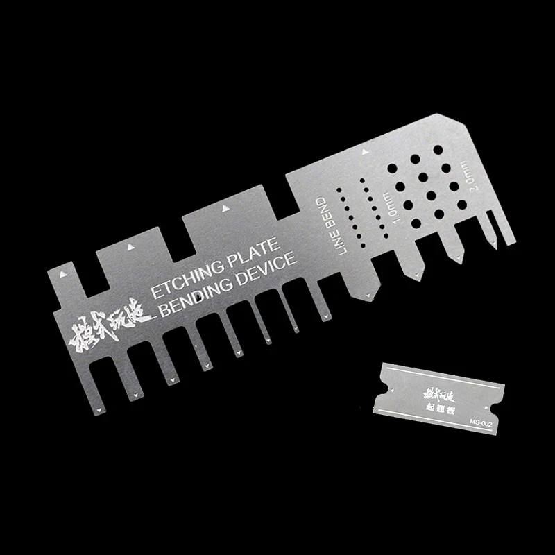 MSWZ Etched Sheet Copper Tube Bending Molding Folding Tool Hand Pressure Type Auxiliary Ruler For Gundam Model Making Hobby Tool