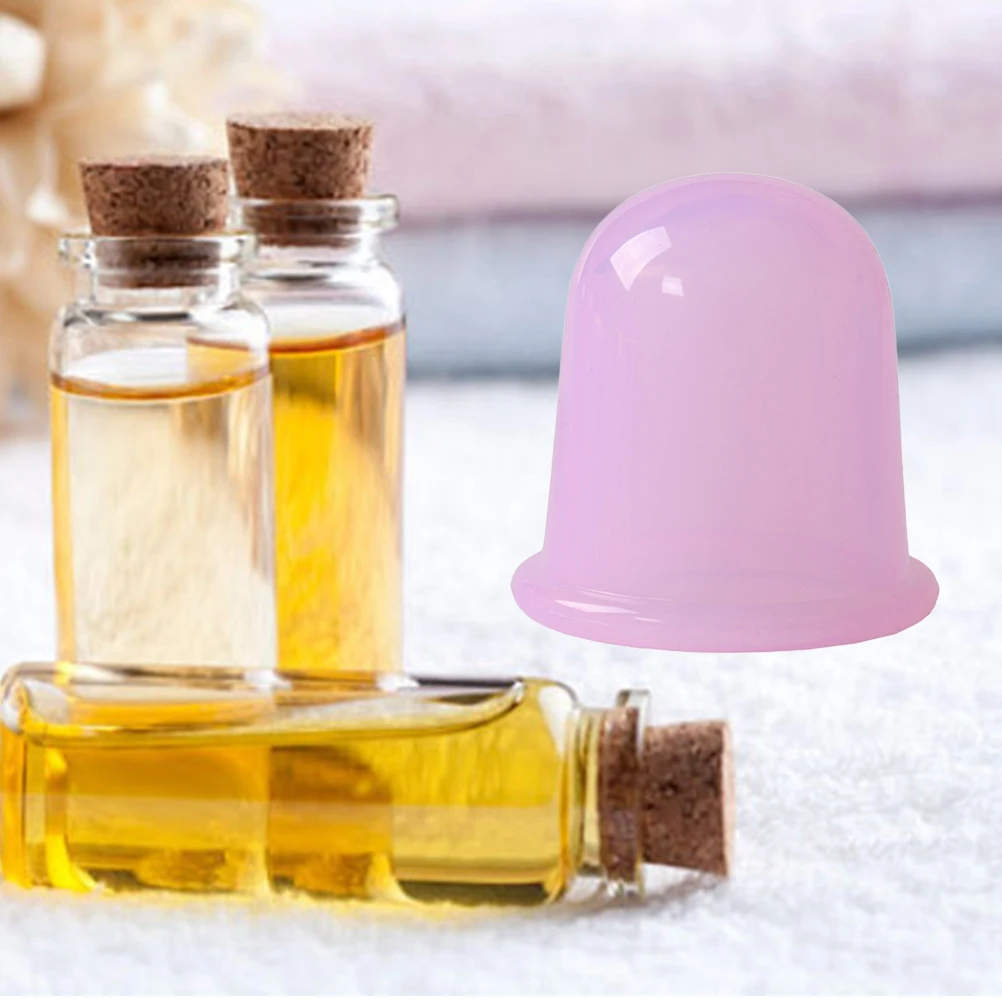 

2 шт. силиконовые присоски для терапии, вакуумные чашки для облегчения мышечной боли и лимфодренажа, фиолетовые массажные банки