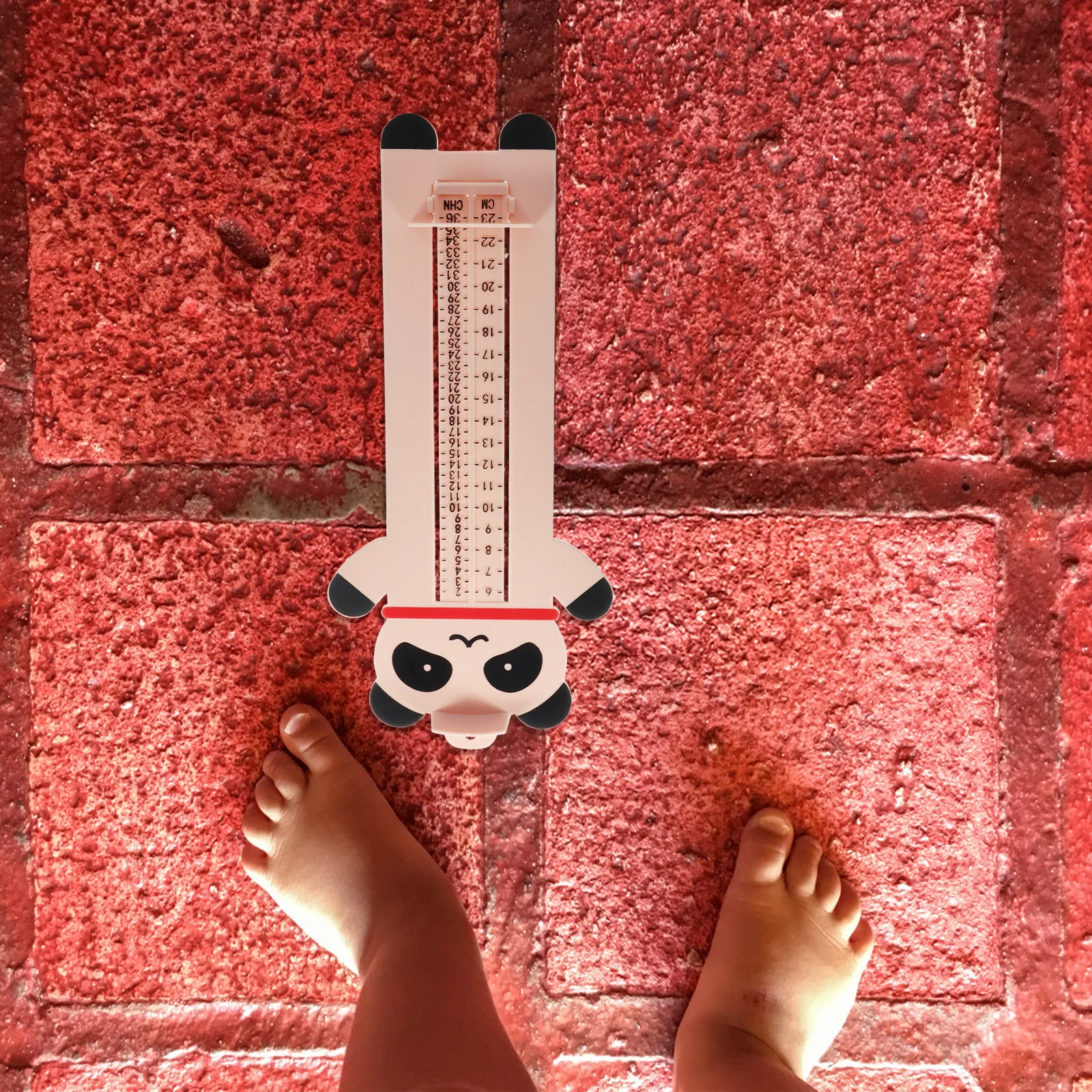 Regla de medición de pie, deflector deslizante, medición de tamaño preciso para bebés, Material saludable, calibración estéreo alta, 1 ud.