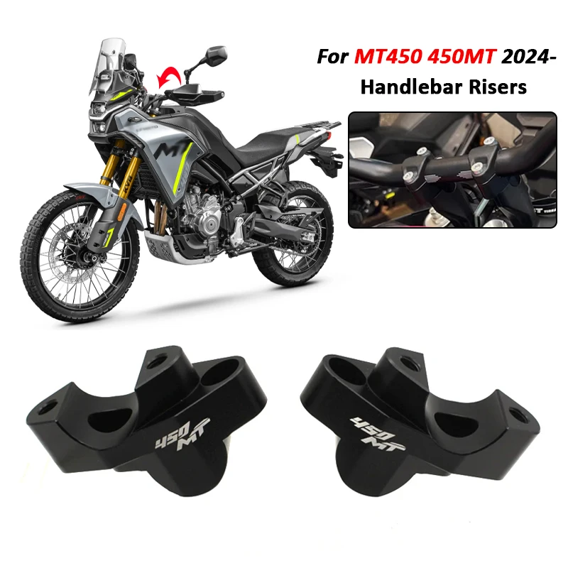 For CFMOTO 450MT 450 MT MT450 MT 450 mt450 2024 Motorcycle Accessories Handlebar Risers Bar Clamp Cover Bar Mount Adapter