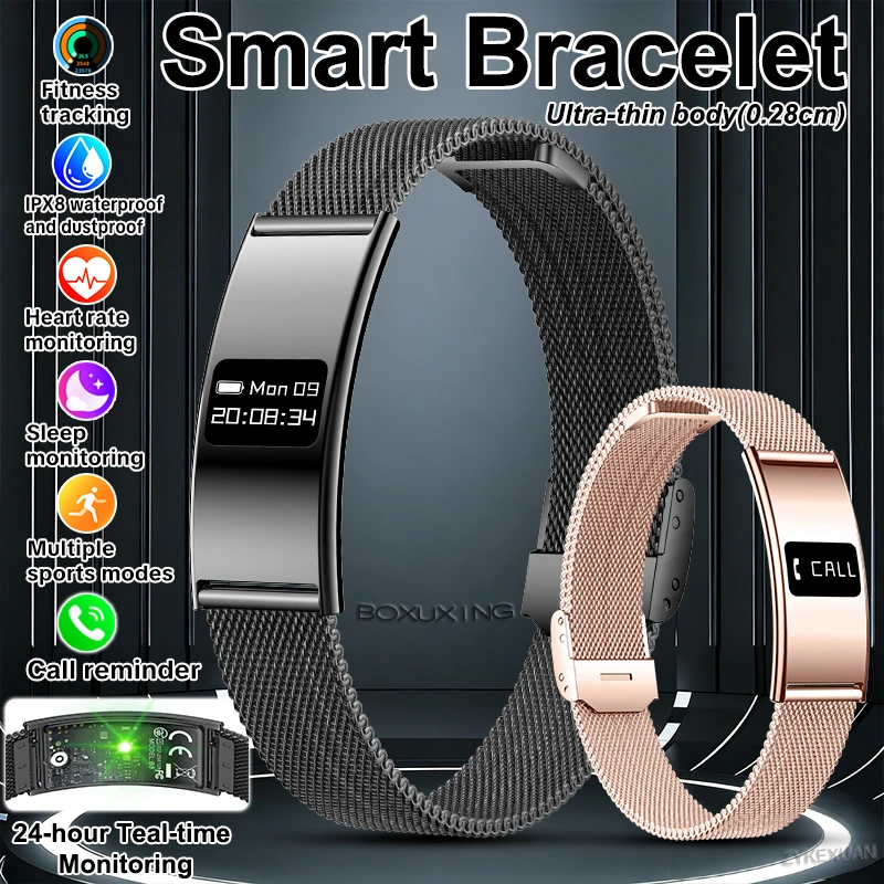 

New Fitness Smart Bracelet Men Women IPX8 Waterproof Heart Rate Sleep Monitor Sport Tracker Pedometer Smartwatch For iOS Android