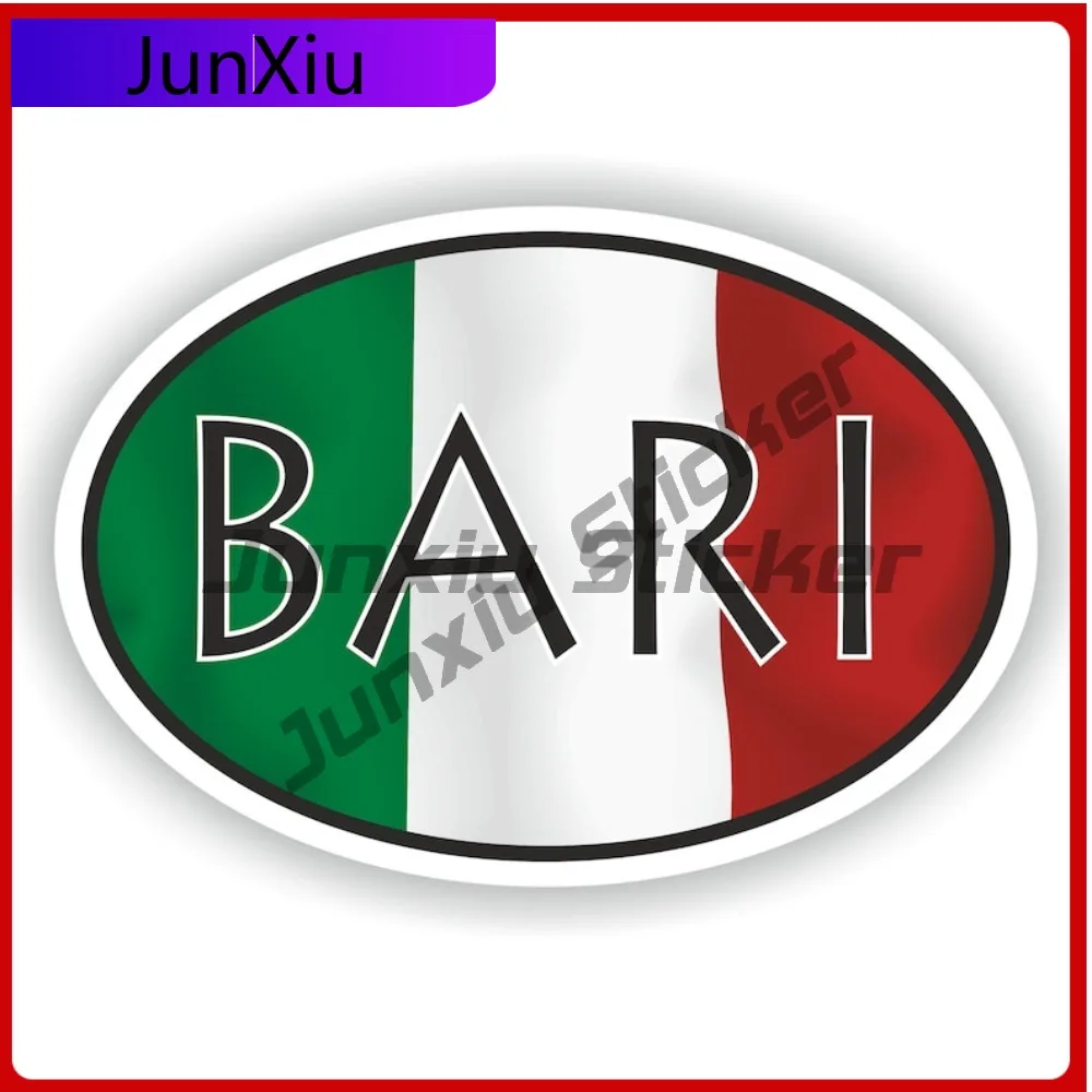 

Bari Italy City Oval Flag Sticker Scratch Cover Vinyl Decals Graphics Waterproof Decals Car Decoration Wall Stickers Mountain