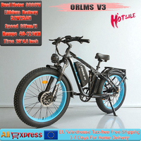 ORLMS V3 E-Bike 3000W High-power Motor 52V25AH Adult Mountain Electric Bike 26 Fat Tires All terrain off-road Electric Bicycle