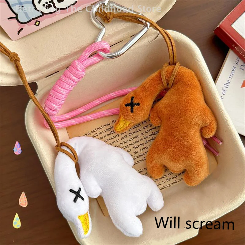 

Cute Funny Squeaky Roast Duck Plush Doll Stuffed Toy Keychain Pendant Lanyard Backpack Charms Bag Ornaments Girly Accessory Gift