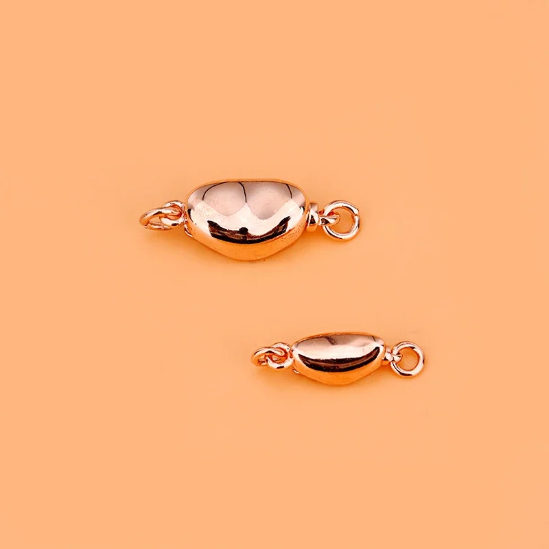 925 sterling silver button accessories Bracelet Yuanbao button plug-in button connection buckle tail buckle end button manual DI
