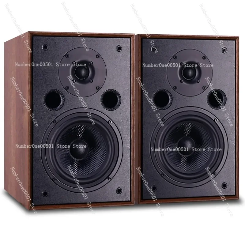 6.5 Inch HiFi Bookshelf Speakers Passive Wooden Home Studio Monitor Pair High Fidelity Sound