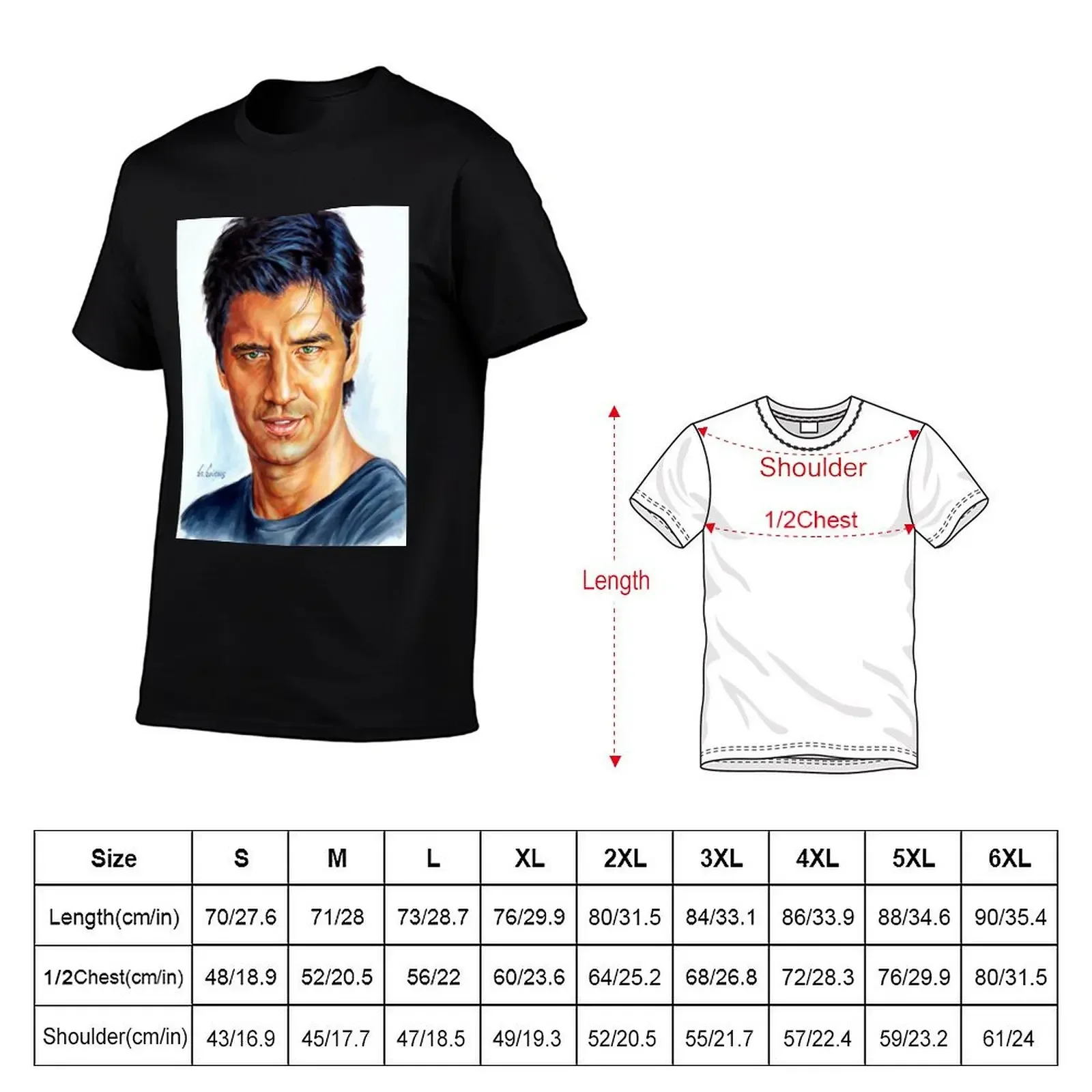 Sakis Rouvas - Σ?κη? Ρουβ?? πορτρα?το ζωγραφικ?? T-Shirt essential t shirt man clothes t shirt for men