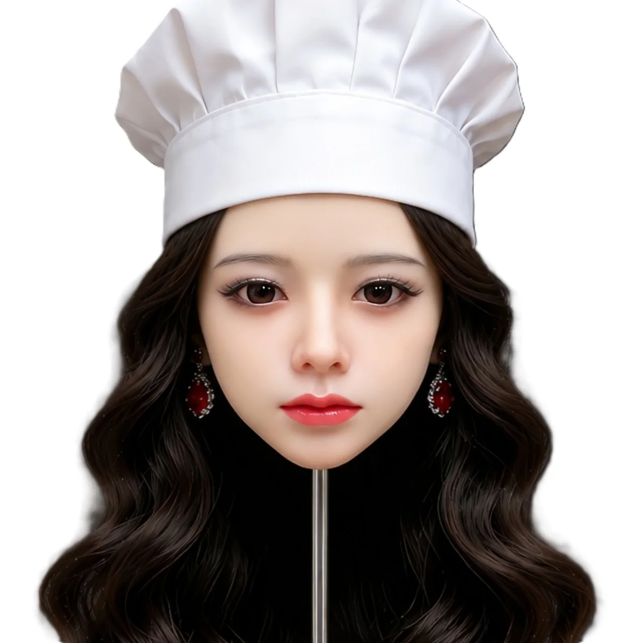 Wonanii Silicone Doll Head HYH-SHB-KX-0130 Wig Rooted Oral Cavity Life-Size Skin Texture M16 Interface Movable Joint Skeleton
