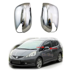 Yifei 2PCS Car Rearview Accessories Chrome Plated Door Mirror Cover Trim For Honda Fit Jazz GE6 GE8 GP  2008 2009 2011 2012 2013