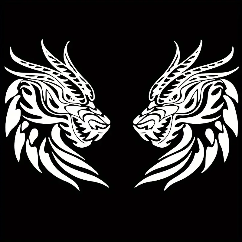 Vinyl Decal Featuring a Dragon Design, Perfect for Decorating Cars, Laptops, And Bumpers