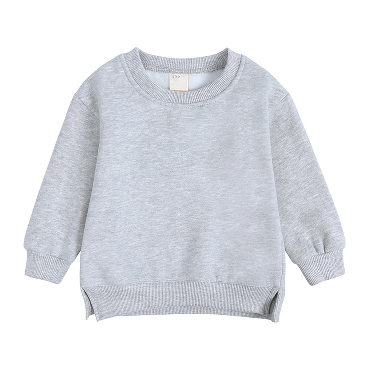 OVTRB Kids Cotton Pullover Sweatshirt Toddler Crewneck Long Sleeve T-shirts Tops for Boys Girls Blouse Children Autumn Clothes