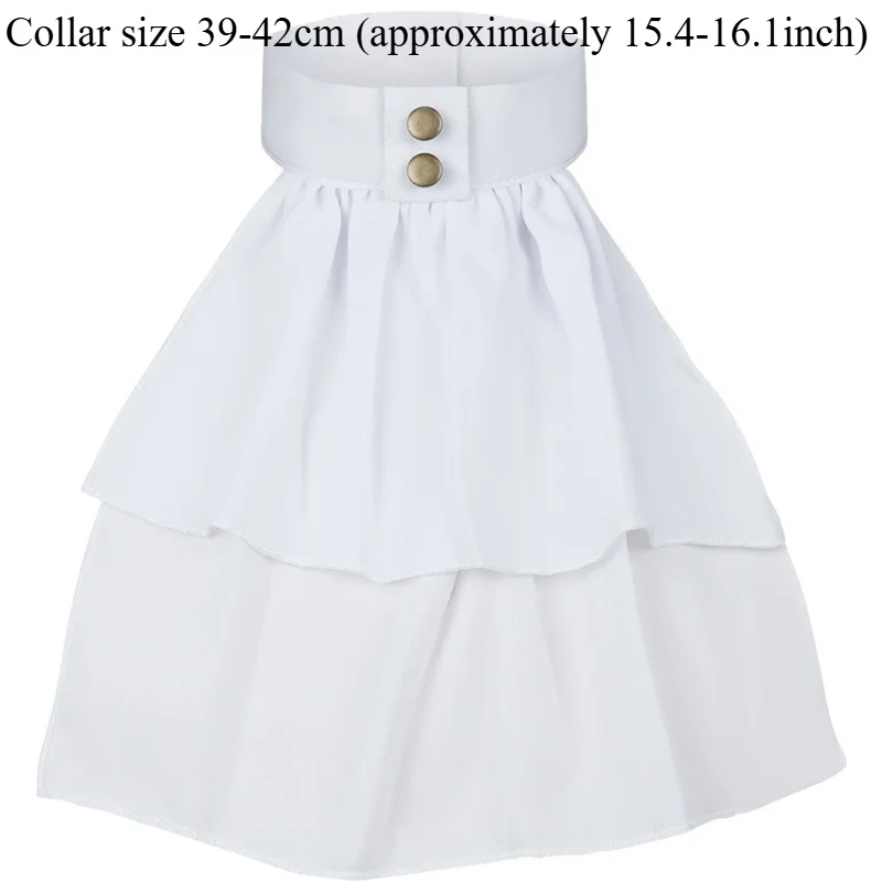Classic Retro Shirt Cloth with Embroidered Collar - Stunning Medieval Men's & Women's Lace White Fake Collar & Floral Pirate
