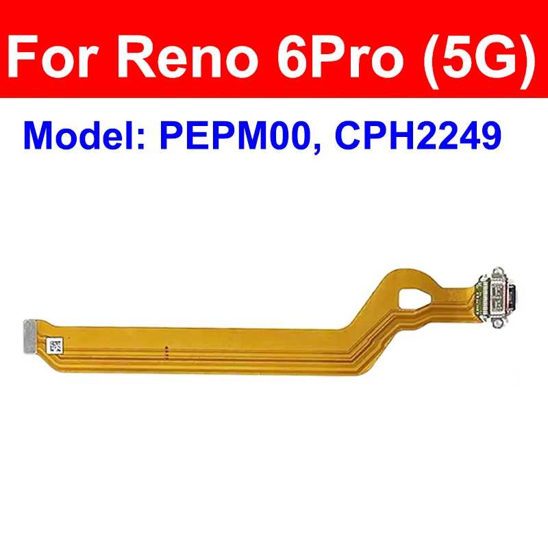 For OPPO Reno 5 6 Pro+ Plus 5G USB Charger Port Flex USB Charging Dock Flex Cable Connector Parts