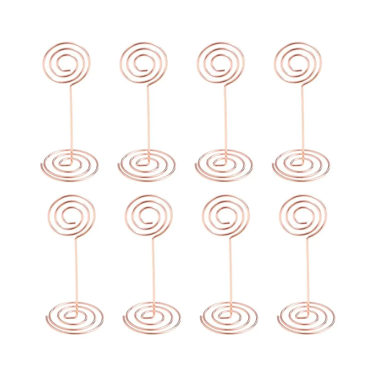 12 Pcs Party Clips Paper Table Number Holders Note Folder Metal Photo Menu Golden