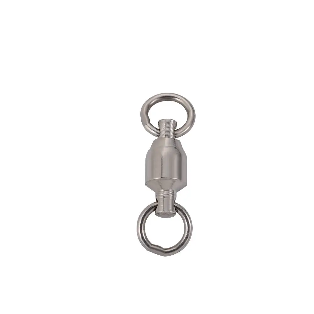 

Duty Super Strong Rolling Fishing Accessories Barrel Stainless Steel Ball Bearing Fishing Connector Swivel Ring Solid Ring