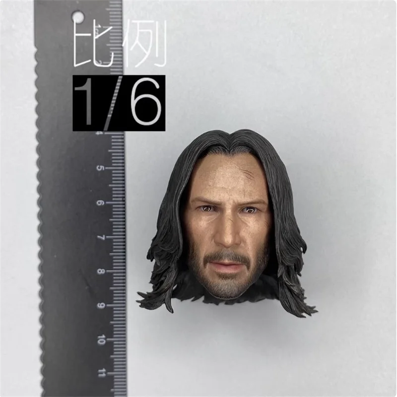 

HT 1/6 Soldier 2077 Keanu Reeves Head Carving Sculpture Model Toy Fit 12'' Action Figure Body In Stock