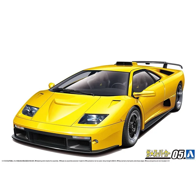 

Aoshima 05899 1/24 Scale Diablo GT Racing Sport Vehicle Car Handmade Hobby Toy Plastic Model Building Assembly Kit