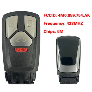 OEM MLB H40 로우 리모컨 FCC 4M0 959 754 AK 433Mhz 5M 칩, Q7 2020 전 4 버튼, VVDI 및 KYDZ에 적합, CN008054  Best5