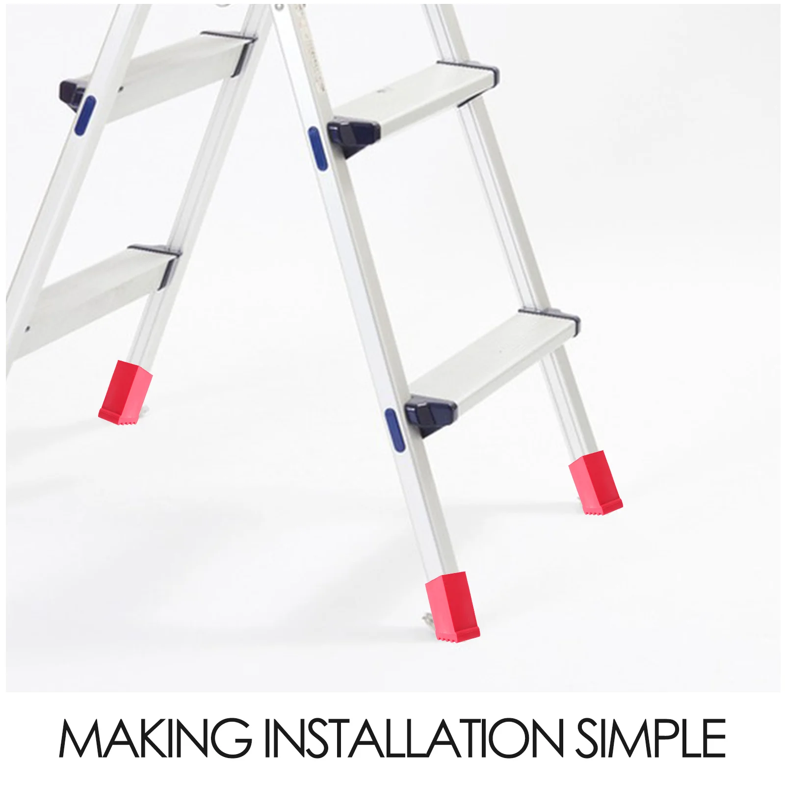 2Pcs Ladder Feet Covers Rubber Pads Non-Slip Ladder Foot Cushions Durable Safety Protection for Household Worksite