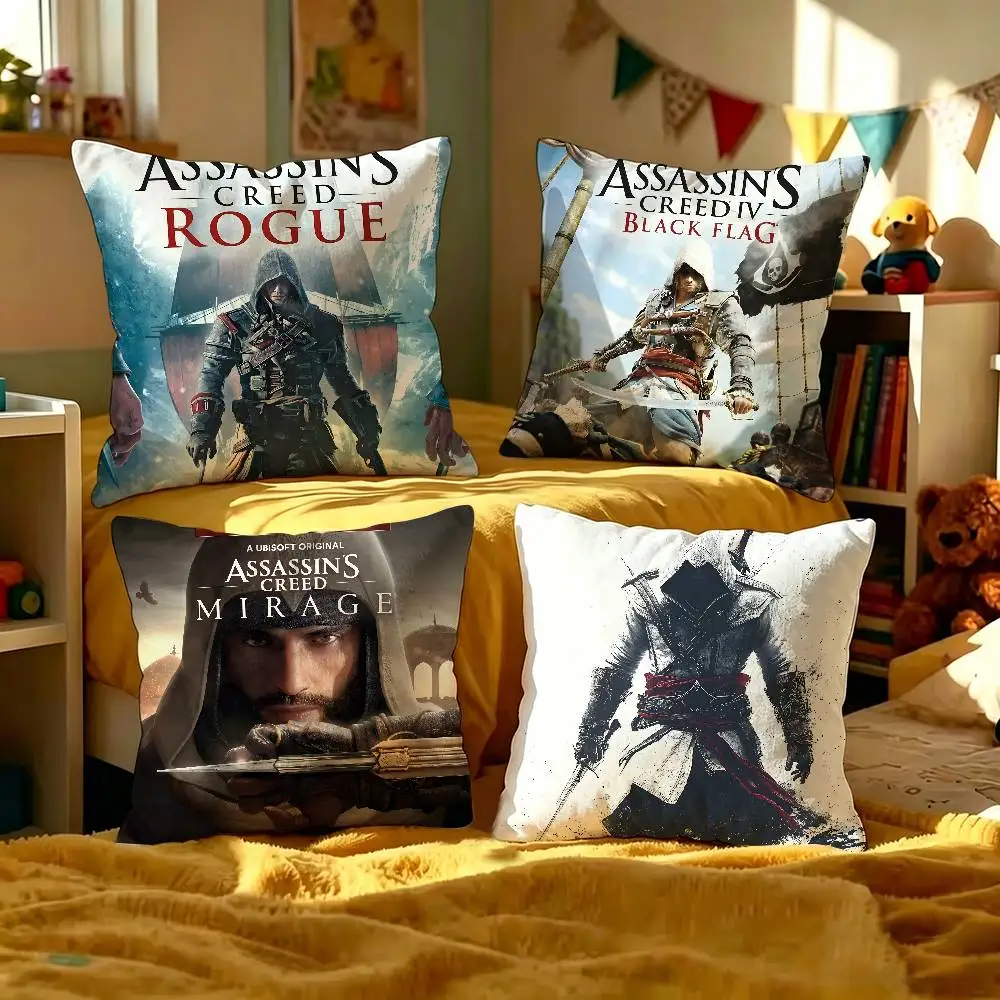 A-Assassin C-Creed Game Maple Design Cushion Cover Happy Autumn Harvest decor Holiday Decorati Pillow Cover