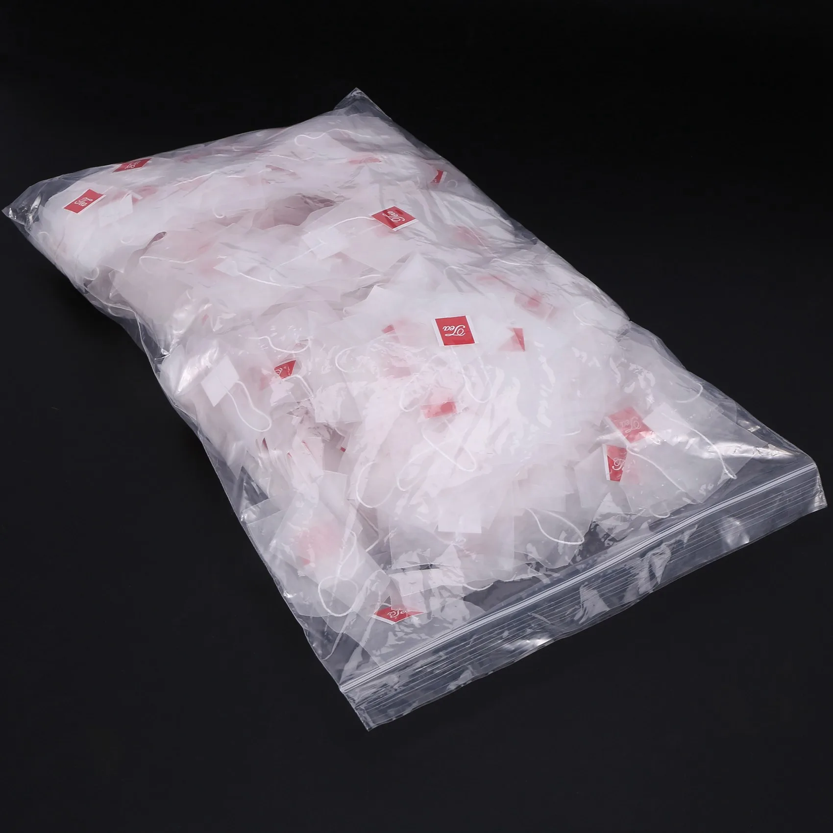 A25F-2000Pcs 5.5 X 7Cm Pyramid Tea Bag Filter Nylon Tea Bag Single String Label Transparent Empty Tea Bag