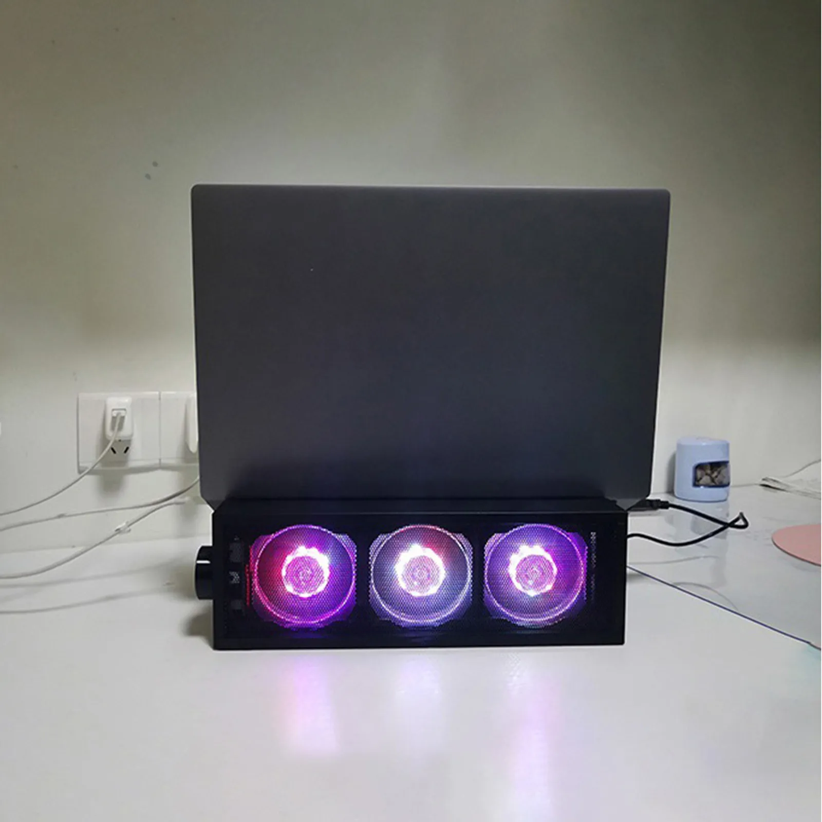 1Set Laptop Cooler Adjustable Aluminum Alloy Notebook Heat Dissipation Rack Stand Gaming Cooling Pad Ergonomic Holder for Home